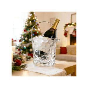 Mini Seau à glace en verre, rafraîchisseur à vin, bac à glaçons en cristal