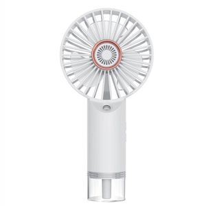 Mist-Enhanced Hydrating Fan Office Desk Quiet High-Power Charging Mini Handheld Fan(White)