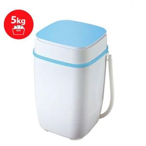 SMART TECHNOLOGY Mini Machine a laver STMLS-5K Semi-Automatique- 5Kg- Lavage et Essorage- Bleu-Blanc-Garantie 12 Mois.