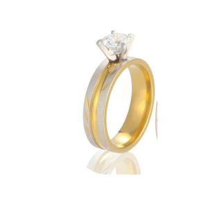 bague de fiançaille en acier inoxydable (taille 8)