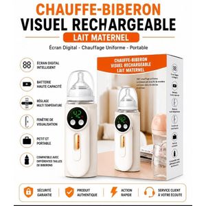 Bebe Chauffe-Biberons Rechargeable – Chauffage Uniforme pour Lait Maternel 