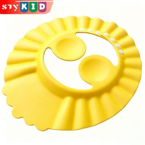 STY Une pièce moulée casquette de shampooing pour enfants chapeau de bain réglable pour enfants EVA Protection des oreilles casquette de shampooing