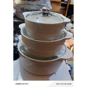 Best Lot De 3 Soupière Cassable - en porcelaine blanche