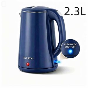 Bouilloire Électrique 2,3L Bleue, Ébullition Rapide, Arrêt Automatique