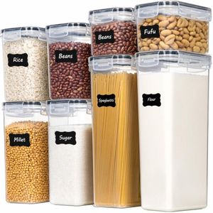 KITCHA Boîtes Alimentaires Hermétiques avec Couvercles – Lot de 8