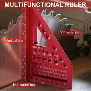 Outil de mesure multifonctionnel angulaire 3D, réglable de 22,5 à 90°, outil de mesure pour le travail du bois, adapté aux charpentiers et aux ingénieurs.