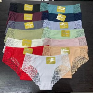 06 pièces de caleçons sans trace avec dentelle 