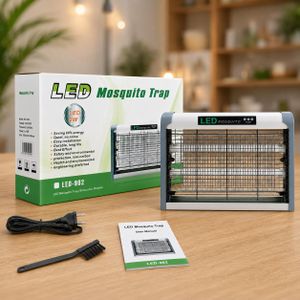 LED Mosquito Trap Pro 902 – Lampe Anti-Moustiques Électrique 2W – Contrôle Efficace des Insectes Volants – Fonctionnement Silencieux – Faible Consommation d'Énergie – Installation Murale Facile – Idéale pour Maison, Chambre et Bureau