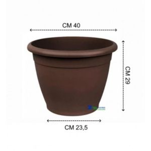Pots de fleurs marron 