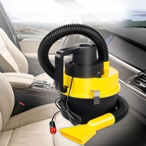 Aspirateur De Voiture Portable Sec Et Humide 12V, Double Usage, Super Aspiration - Jaune Noir