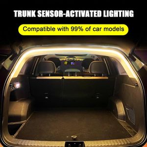 Bande lumineuse décorative pour automobile, bande LED pour coffre de voiture, sécable, jaune, 4 mètres