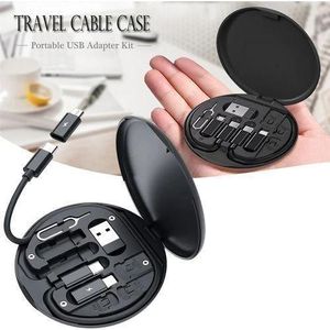 JNKACLD Ensemble De Câbles De Données Multifonctionnels, Boîte De Stockage De Conversion USB