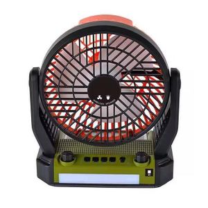 Enceintes Solaires Multifonctionnelles, Ventilateur, éclairage LED, Radio FM, Télécommande Avec Audio Bluetooth