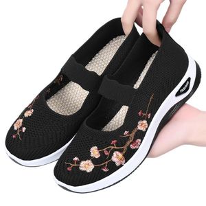 SHJO Chaussures Sport Femme Synthétique Antidérapant Style Ethnique Élégant Design Chaussures - Noir