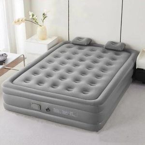 Matelas Gonflable Doux-gris - 2 PLACES