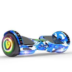 Hoverboard-mp3 Music Bluetooth lumineux 6.5 Pouces + Kit De Protection Genouillères Coudières