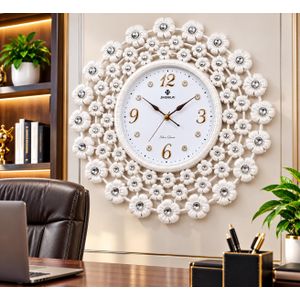 Horloge Murale Décorative Fleurie – Design Élégant