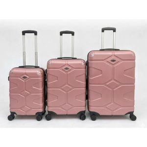 Ensemble de 3 valises - Rose