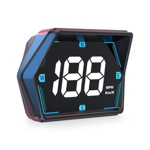 Afficheur Tête Haute GPS pour Voiture - Compteur de Vitesse Digital Grand Écran, Boussole et Alerte de Survitesse