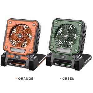 Ventilateur électrique solaire 20 000 mAh avec lumières LED pour tentes, crochets de camping en voiture et chargement USB et solaire pour la randonnée