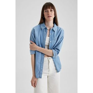 DeFacto Chemise Surdimensionnee En Jean Pour Femme Bleu Prix pas cher Jumia CI