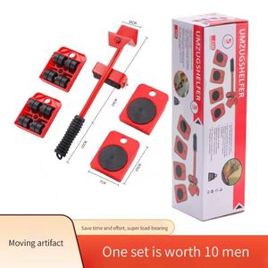 Kit Déplacement Objets Lourds UMZUGSHELFER - Roulettes 360° + Levier