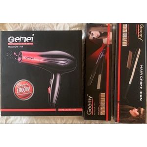 Seche cheveux et lot de 2 fer a lisser cheveux 