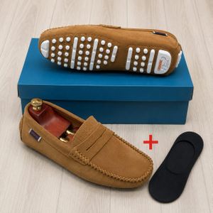 Geogra Chaussures Homme en Daim + 1 Chaussette Offerte