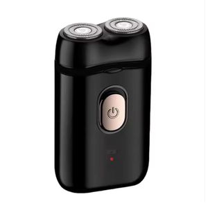 rasoir électrique à double tête pour homme, rasoir rechargeable portable, tête de coupe flottante, étanche, pour voyage, voiture et usage domestique