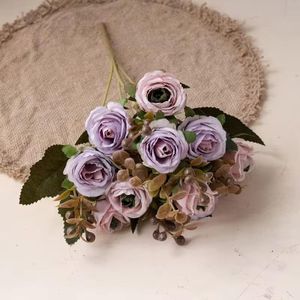Bouquet de fleurs artificielles élégantes (10 fleurs)