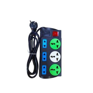 rallonge électrique 6 trous noir 