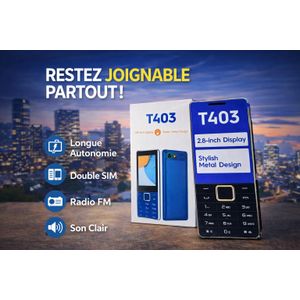 Téléphone Portable – Simple, Élégant et Autonomie Longue Durée
