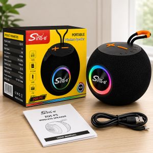 SinG-e Enceinte Bluetooth Portable Sing-ZQS P5 RGB Sans Fil 5W FM USB TF TWS Rechargeable