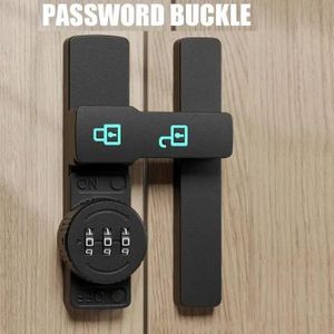 Serrure De Porte À Code Mécanique Sans Clé - Verrou Pivotant Sécurité À Combinaison 3 Chiffres - Noir Mat
