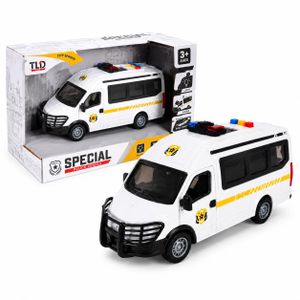 Voiture de police miniature pour enfant – Fourgon avec portes ouvrantes