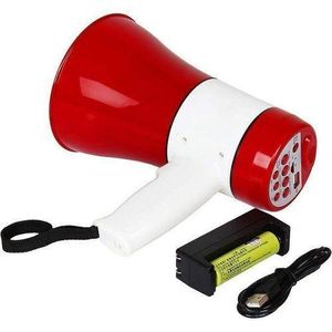 Puissant Mégaphone Portable Bluetooth, Enregistrement, USB, Carte Mémoire Avec Batterie Rechargeable