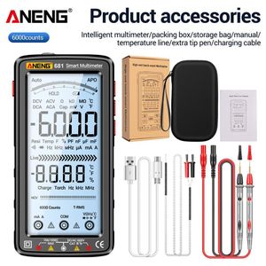 Ensemble de multimètre numérique intelligent 681, multimètre d'ingénierie électrique avec grand écran LCD