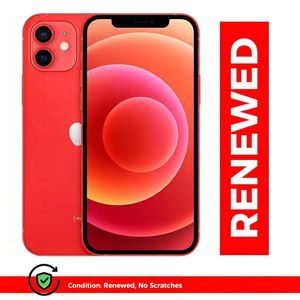 Renewed Apple iPhone 12, 4 Go de RAM + 128 Go de stockage, écran OLED HD de 6,1 pouces, rouge