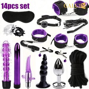 GALUIN Kit BDSM de bondage - 14 pièces - multicolore
