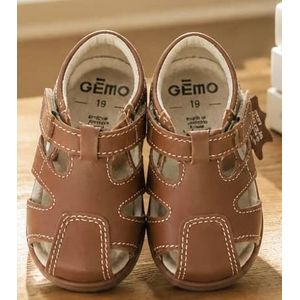 Chaussures Sandales Fermée Bébé Garçon GÉMO Dessus Doublure et Semelle Intérieure Cuir Marron Importé De France 