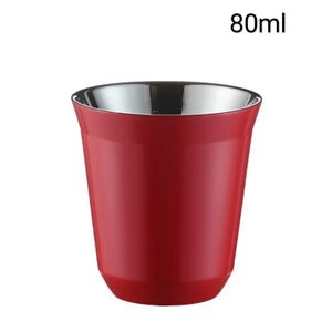 Tasses a Espresso Double parois en acier inoxydable 80ml