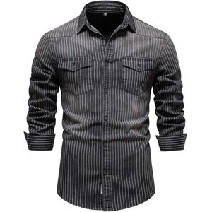 Chemise Jeans Manches Longues -Noir