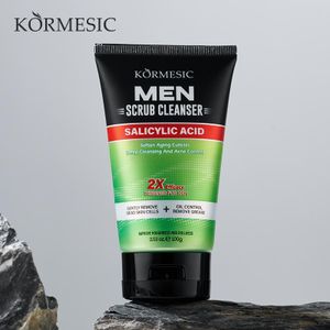 KORMESIC Nettoyant visage exfoliant à l'acide salicylique pour hommes, 100 g