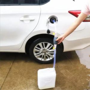 Pompe manuelle de transfert de carburant avec tuyau, débit de 10 L/min, pour voiture, moto, usage domestique, construction en plastique