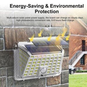Lampes Solaires D'Extérieur, Capteur De Mouvement 270 Degrés