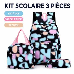 Kit scolaire 3 en 1 pour enfant – Sac à dos, sac bandoulière et trousse