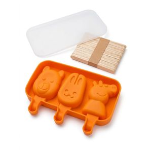 Moule à glaces en silicone créatif avec personnages avec 50 bâtonnets offerts (Set complet)