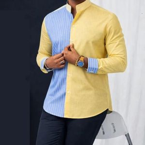 TAFA Chemise Pour Homme vrai Lin Blanc 2 Tons