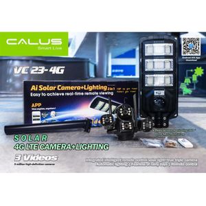Caméra de surveillance solaire VC23-4G intelligente 2 en 1 (caméra + lampadaire solaire)