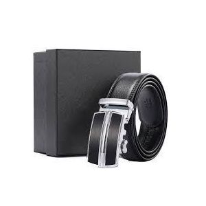 Mode Ceinture pour homme en cuir véritable confortable avec boucle à cliquet automatique et coffret cadeau